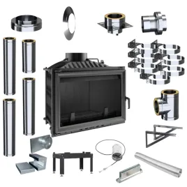 wklad-kominkowy-kratki-wiktor-14kw-fi-200-zeliwny-zestaw-komin-zewnetrzny
