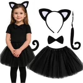 stroj-kota-uszy-ogon-muszka-spodniczka-tutu-zestaw-kotek-halloween-karnawal
