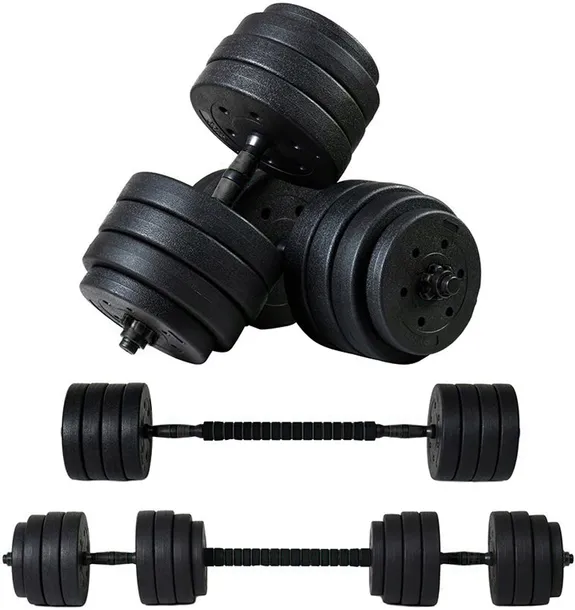 Hantle regulowane 2x20kg zestaw hantli z funkcją sztangi CIĘŻAR 40kg FUNFIT