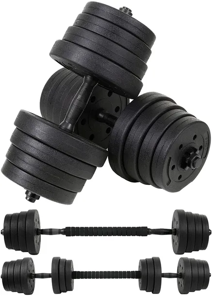 HANTLE regulowane 2x15 kg zestaw 30 kg sztanga + gryfy FUNFIT