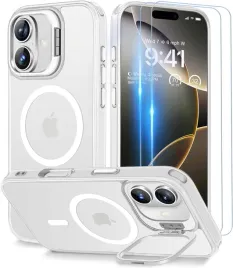 beeasy-etui-magsafe-do-iphone-16-stojak-2szt-szklo-hartowane-bezbarwne