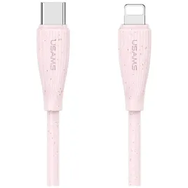 kabel-usams-green-series-sj717-30w-usb-c-do-lightning-1m-rozowy