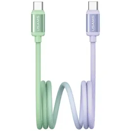 kabel-usams-bicolor-series-sj756-pd-60w-usb-c-usb-c-1-2m-zielono-fioletowy