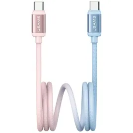 kabel-usams-bicolor-series-sj756-pd-60w-usb-c-usb-c-1-2m-niebiesko-rozowy