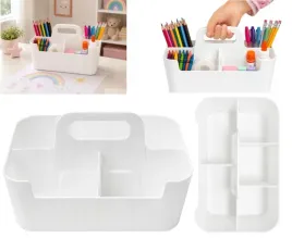 organizer-na-przybory-szkolne-biurowe-bialy-z-uchwytem-pojemnik-5-komor