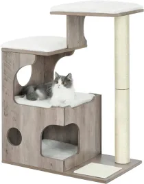 drapak-dla-kota-z-domkiem-86-cm-3-poziomy-slupek-sizalowy-legowisko
