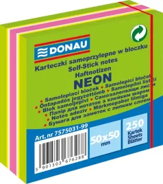 karteczki-samoprzylepne-bloczek-donau-mini-50x50mm-250-szt-mix-zielony