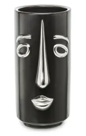 wazon-ceramika-czarny-srebrny