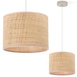 lampa-wiszaca-sufitowa-zyrandol-z-abazurem-boho-japandi-bezowy-rattanowy