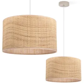 lampa-wiszaca-sufitowa-zyrandol-z-abazurem-rattan-boho-bezowy-do-sypialni