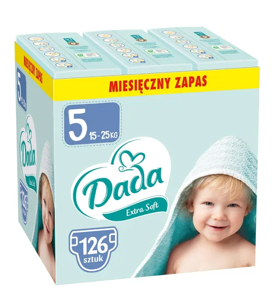 PIELUSZKI DADA EXTRA SOFT 5 15-25 kg 126 szt. ZAPAS
