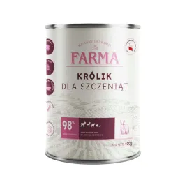karma-mokra-dla-szczeniaka-monoproteinowa-krolik-98percent-miesa-400g-farma