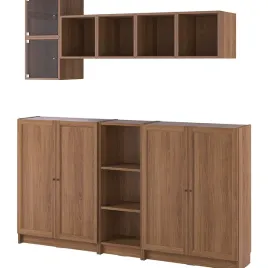 ikea-billy-eket-regal-szafka-z-drzwiami-orzech-szklane-200x106-cm