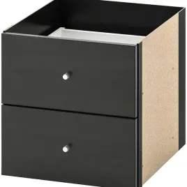 ikea-kallax-wklad-z-2-szufladami-czarny-braz-33x37x33-cm