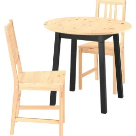 ikea-pinntorp-stol-okragly-85-cm-i-2-krzesla-zestaw-drewniany