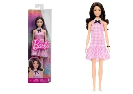 barbie-lalka-fashionistas-sukienka-rozowa-kratka