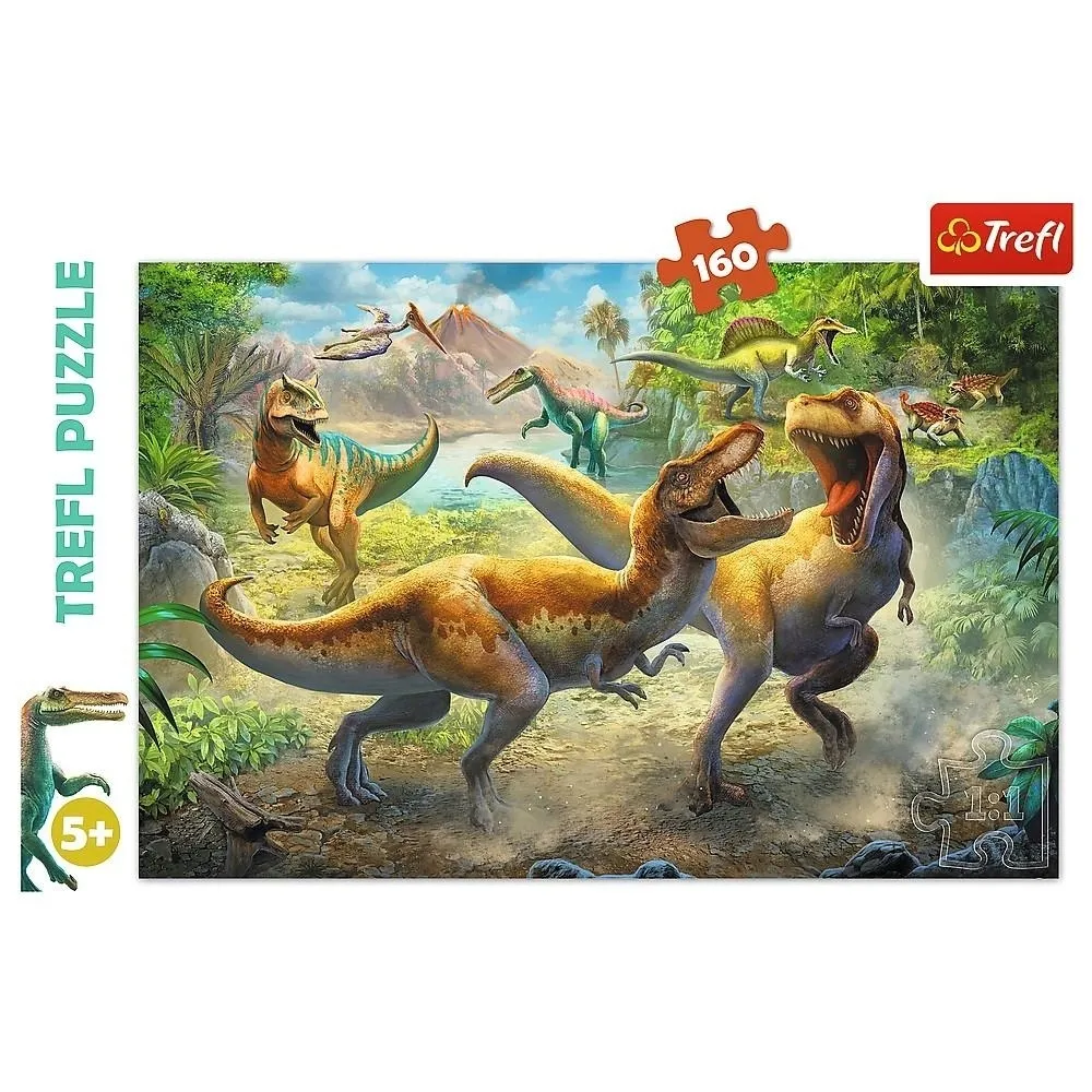 puzzle-160-elem-walczace-tyranozaury-trefl