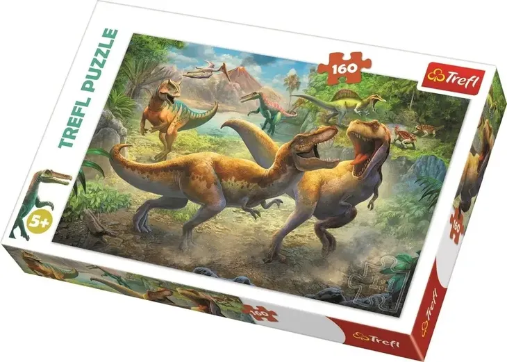 puzzle-160-elem-walczace-tyranozaury-trefl-okladka-pudelko