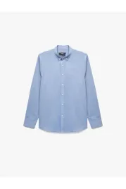 koton-koszula-meska-casual-niebieska-gladka-z-guzikami-xl-5ia