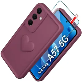 etui-do-samsung-a57-5g-silikonowe-matowe-serce-szklo-ochronne-9h