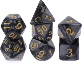 kosci-rpg-d20-dandd-7-szt-wieloscienne-akrylowe-czarno-zlote