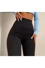 gladkie-legginsy-damskie-z-wysokim-stanem-czarne-l-5ia