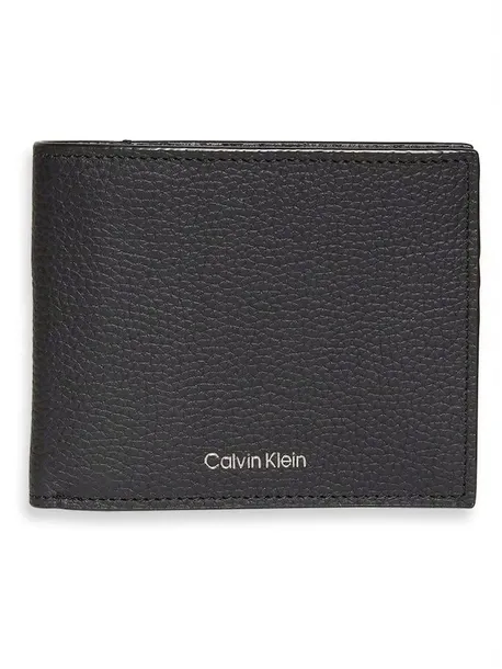 PORTFEL MĘSKI CALVIN KLEIN CK SKÓRA BILON+ PUDEŁKO CZARNY PREZENT CZARNY