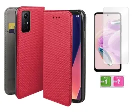 etui-z-klapka-do-xiaomi-redmi-note-12s-4g-czerwony-pokrowiec-szklo-9h