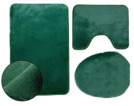 komplet-3-dywanikow-lazienkowych-lombok-zielone-chodniki-antyposlizgowe