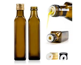 butelka-szklana-marasca-250-ml-oliwkowa-na-oliwe-ocet-z-dozownikiem