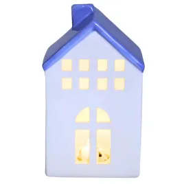 domek-ceramiczny-led-bialy-znniebieskim-dachem-9x8x15-cm
