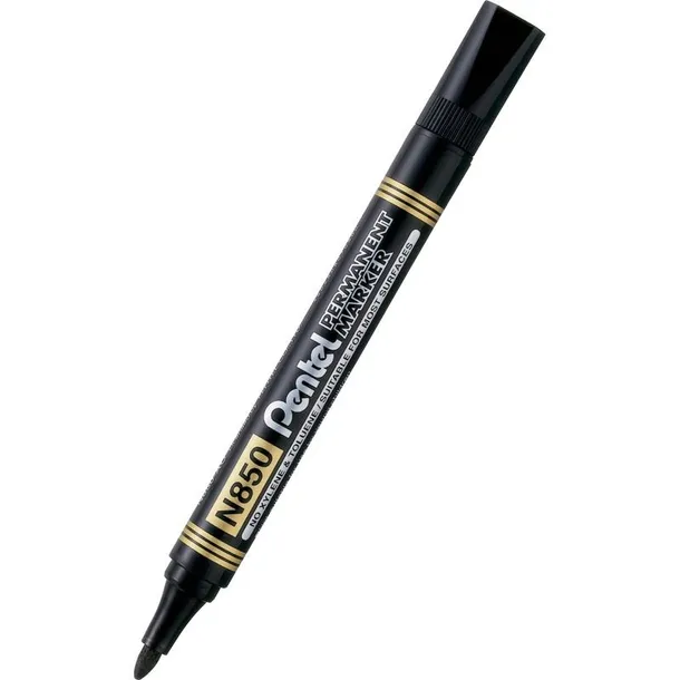 Marker permanentny czarny okrągła końcówka 1,5mm do metalu szkła