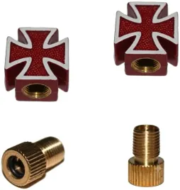 kustom66-czerwony-zestaw-2-kapturkow-na-wentyle-i-2-adaptery-do-roweru