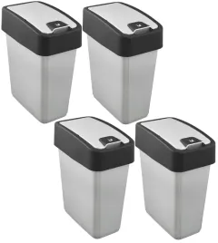 keeeper-kosz-na-smieci-z-naciskana-pokrywa-magne-4-x-10l-srebrny