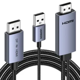 ugreen-kabel-displayport-na-hdmi-2m-4k-60hz-hdr-adapter-usb-a-dp-do-hdmi
