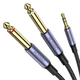 kabel-audio-35-mm-trs-na-podwojny-635-mm-ts-aux-nylonowy-oplot