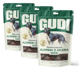 gudi-klopsiki-jelen-100g-naturalne-gryzaki-dla-psa-smaczki-100percent-mono-3pack