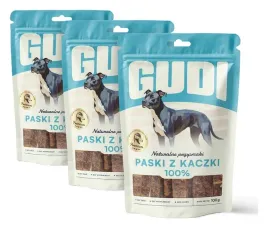 gudi-paski-z-kaczka-100g-naturalne-gryzaki-dla-psa-smaczki-100percent-mono-3pack