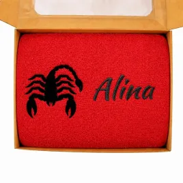 prezent-recznik-70x140-z-haftem-znaku-zodiaku-skorpion-haft-imienia