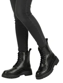pepe-jeans-queen-bass-damskie-buty-czarne-botki-sznurowane-39-awf