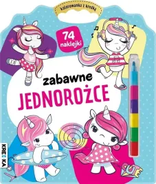 kolorowanka-z-kredka-zabawne-jednorozce