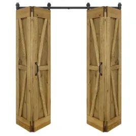 drzwi-skladane-podwojne-debowe-flinston-z-prowadnica-200-cm-oliwkowy-braz