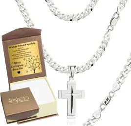 lancuszek-srebrny-meski-pancerka-diamentowany-krzyzyk-pr-925-grawer-gratis