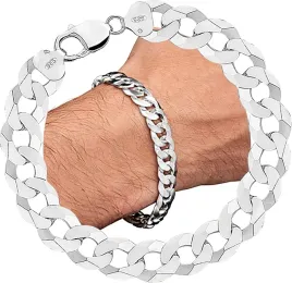 bransoletka-srebrna-meska-pancerka-930-mm-diamentowana-925-grawer-gratis
