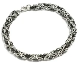 bransoletka-srebrna-damska-oksydowana-splot-krolewski-530-mm-grawer-gratis