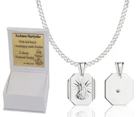 lancuszek-srebrny-pancerka-pelna-diamentowany-z-medalikiem-grawer-gratis