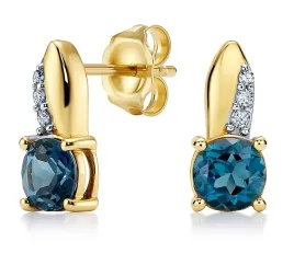 zlote-kolczyki-diamenty-london-blue-topaz-pr-585-grawer-gratis