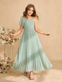 shein-mietowa-sukienka-dziewczeca-plisowana-z-ozdobnym-rekawem-146-152-1ma
