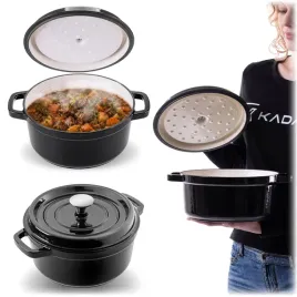 garnek-zeliwny-45l-emaliowany-z-pokrywa-indukcja-gaz-piekarnik-czarny-23cm