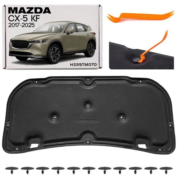 MAZDA CX-5 II KF 2017-2025 WYGŁUSZENIE MASKI KOMPLET ZE SPINKAMI KB7W56681B